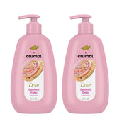 Dove Crumbl Confetti Cake handwash pump bottle closeup showing 5x moisture complex