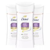 Dove Even Tone packaging shows 3-count bundle for everyday protection