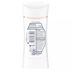 Dove Even Tone rosewood powder deodorant stick twisted open for easy application