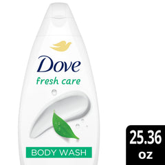 Close-up of rich lather from Dove Fresh Care for gentle cleansing.