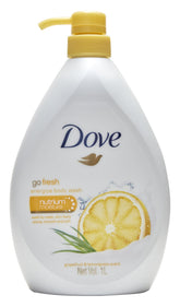 Dove Go Fresh Energize pump bottle highlights refreshing morning routine