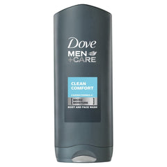 Dove Men Care 2-pack packaging box closeup emphasizes value for home and gym routines.