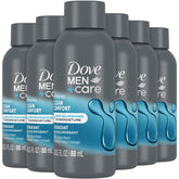Dove Men+Care Clean Comfort pack front highlights a multipack for daily hydration and convenience.