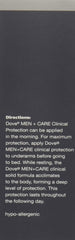 Dove Men+Care Deodorant quarter moisturizers close-up showcases skin conditioning for comfort.