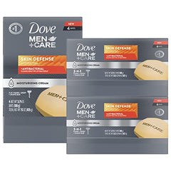 Dove Men+Care Skin Defense bar close-up lather for quick, hydrating cleanse.