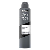 Dove Men+Care invisible dry aerosol can shows long-lasting protection with invisible finish.
