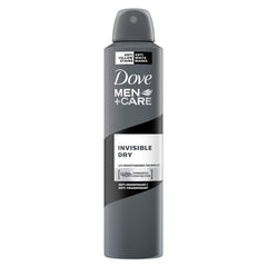 Dove Men+Care invisible dry aerosol can shows long-lasting protection with invisible finish.
