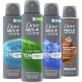 Dove Men+Care Dry Spray Cool Fresh bottle for long-lasting freshness with dermatologist-tested protection
