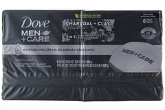 Dove Men+Care Elements packaging highlights six-bar value.