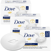 Dove Original Beauty Bar packaging shows 12 bars for versatile cleansing and value.