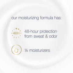 Dove Original Clean with ¼ moisturizers for softer, comfortable underarms.