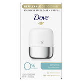 Dove refillable deodorant starter kit case—durable eco-friendly packaging.