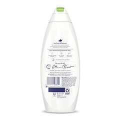 Dove Refreshing Body Wash lather demonstrates cleansing action and wakeful morning routine
