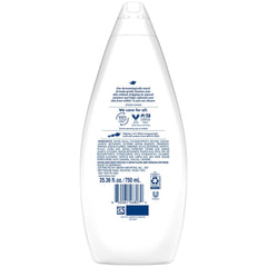 Dove Sensitive Skin illustration emphasizes prebiotic nutrients for microbiome care.