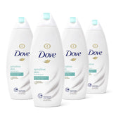 Dove sulfate-free hypoallergenic body wash 22oz bottle with gentle cleansing for sensitive skin.