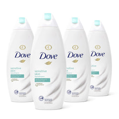 Dove sulfate-free hypoallergenic body wash 22oz bottle with gentle cleansing for sensitive skin.