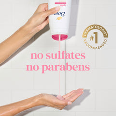 Dove Uplifting Sakura Blossom Yuzu gel texture close-up for fast absorption.