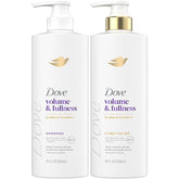Dove Volume Shampoo pump bottle for lift and fullness in daily hair care.