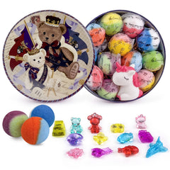 DOVIPE bath bombs reveal a surprise crystal toy inside, encouraging kids to enjoy bath time.