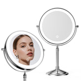 DOWRY 4000mAh rechargeable lighted makeup mirror dual-view for precise makeup tasks