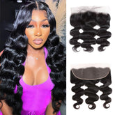 Dowstalgirl 13x4 lace frontal close-up showing natural parting options.