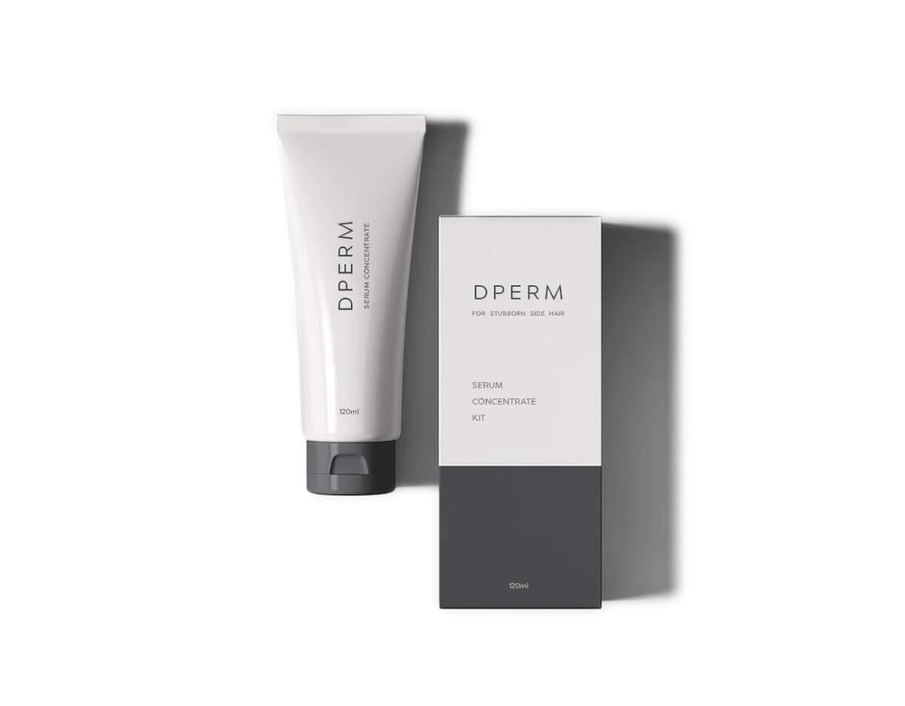 DPERM Down Perm kit packaging for salon-grade at-home smoothing
