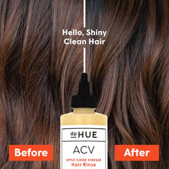 dpHUE hair rinse applied on scalp image highlights refreshing post-workout use.