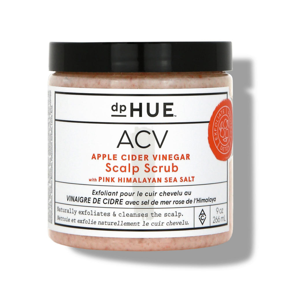 dpHUE Apple Cider Vinegar Scalp Scrub bottle for color-safe exfoliation and buildup removal