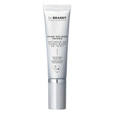 Dr. Brandt Pores No More primer jar closeup, silky texture for pore refinement.