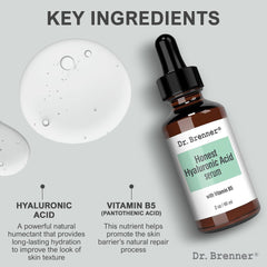 Dr. Brenner Hyaluronic Acid Serum pump demonstrates quick absorption