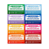 Dr. Bronner's almond bar soap with rich lather for gentle daily cleansing