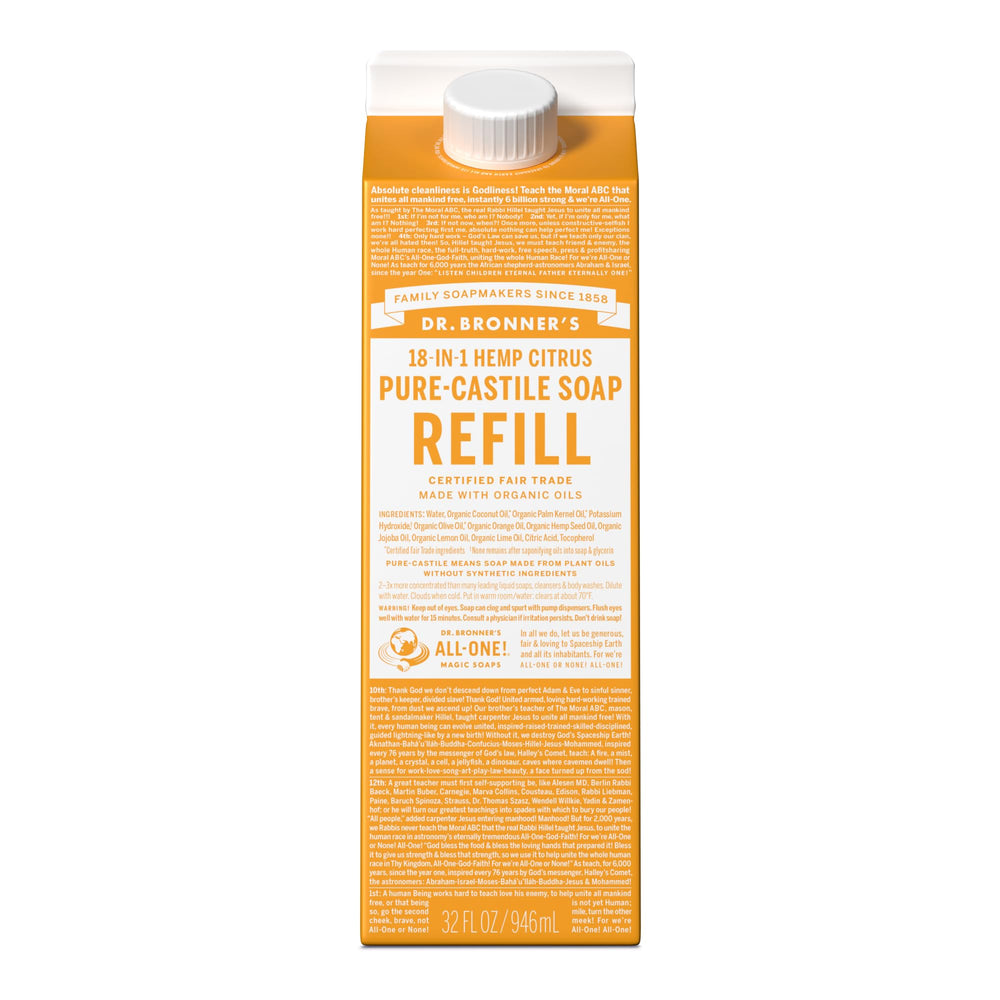 dr-bronners carton-refill shows reduced-plastic packaging for eco-friendly refills.