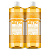 Dr. Bronner's Citrus Castile Soap bottle with vibrant label for gentle body wash