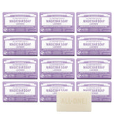 Dr. Bronner's Lavender Magic Bar front packaging highlights eco-friendly, versatile cleansing.