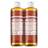 Dr. Bronner's Magic Soap bottle with eucalyptus scent for gentle skincare and cleaning