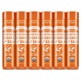Dr. Bronner’s Organic Lip Balm orange-ginger tube front for hydrating dry lips