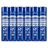 Dr. Bronner's Organic Lip Balm Peppermint tube delivers quick moisture