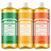 Dr. Bronner's Pure-Castile Almond bottle with soothing aroma for everyday body wash.