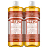 Dr. Bronner's Pure-Castile Eucalyptus soap in a 32 oz bottle showcasing its luxurious lather.