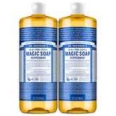 Dr. Bronner's Pure-Castile soap pump bottle ready for daily body and home cleaning