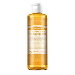 Dr. Bronner's Pure-Castile Citrus bottle for everyday cleaning with plant-based lather