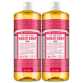 Dr. Bronner's Rose Castile Bottle—gentle, versatile cleanser for skin and surfaces.