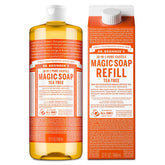 Dr. Bronner's Tea Tree Castile Soap pours with rich lather for body and hands