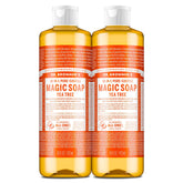 Dr. Bronner's Tea Tree Soap rich lather close-up for clean skin.