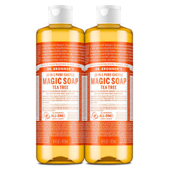 Dr. Bronner's Tea Tree Soap rich lather close-up for clean skin.