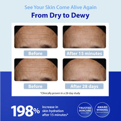 Dr. Denese HydroShield serum droplets close-up signaling deep moisture