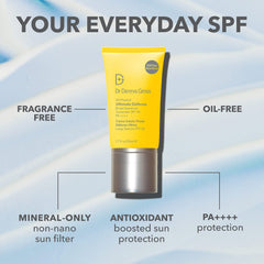 Dr Dennis Gross All-Physical Ultimate Defense Sunscreen with dewy finish on skin for natural base