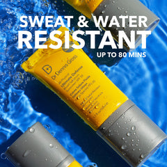 Dr Dennis Gross All-Physical Ultimate Defense Sunscreen applied to neck and décolleté for even coverage