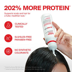DR.FORHAIR Folligen bottle closeup emphasizes creamy texture for gentle scalp treatment.