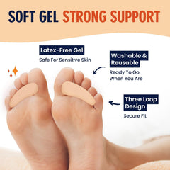 Between-toes placement of Dr. Frederick's Original Hammer Toe Corrector Gels for stable alignment.